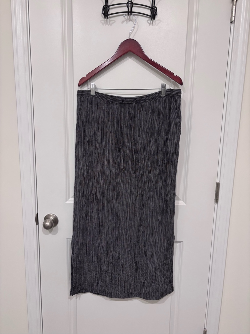 Style & Co. Charcoal Textured Ribbed Midi Skirt